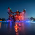 Lichttechnik der Outdoor Wasserwelt Rulantica