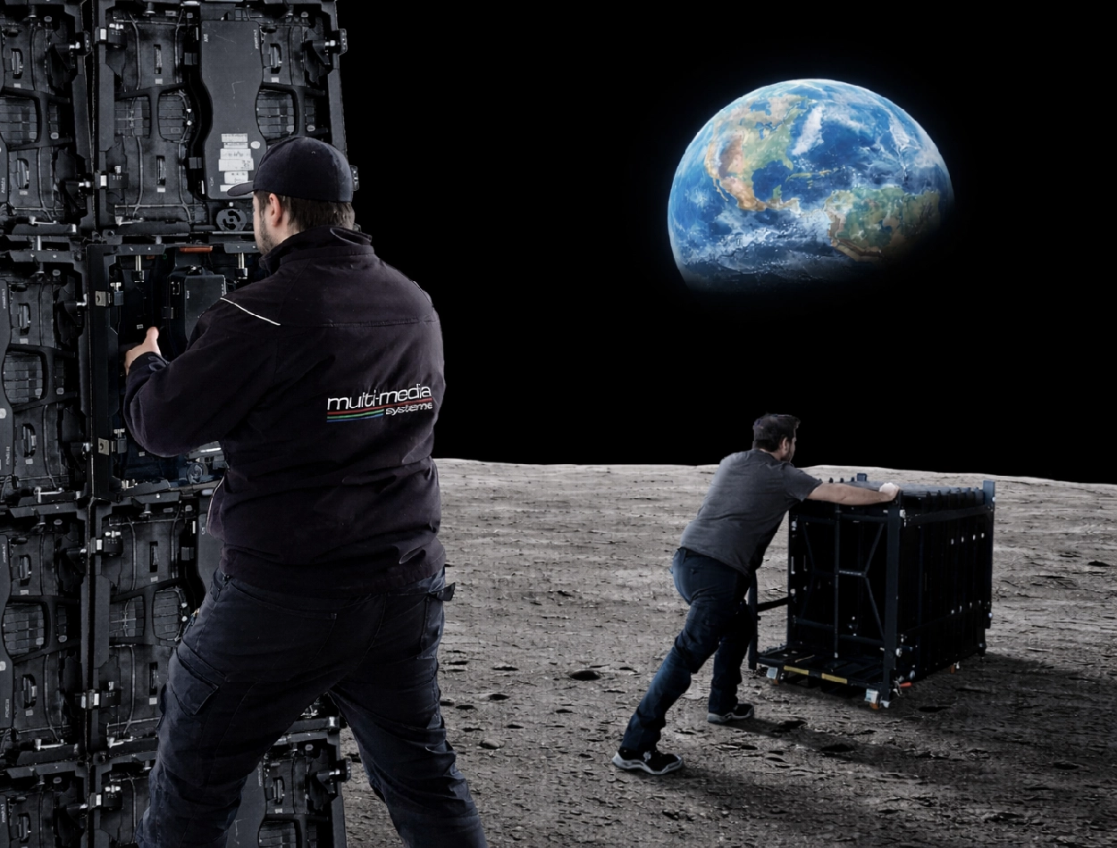 multi-media systeme auf dem Mond