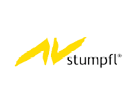 Logo mit einem auffälligen, gelben Zickzack-Muster links neben dem Wort stumpfl in schwarzen Kleinbuchstaben auf hellgrauem Hintergrund.