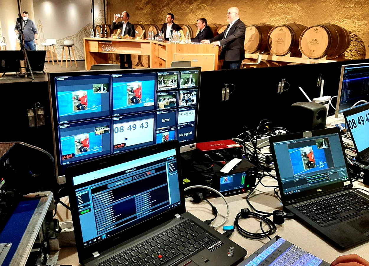 Aufbau der Veranstaltungstechnik im Vinotorium