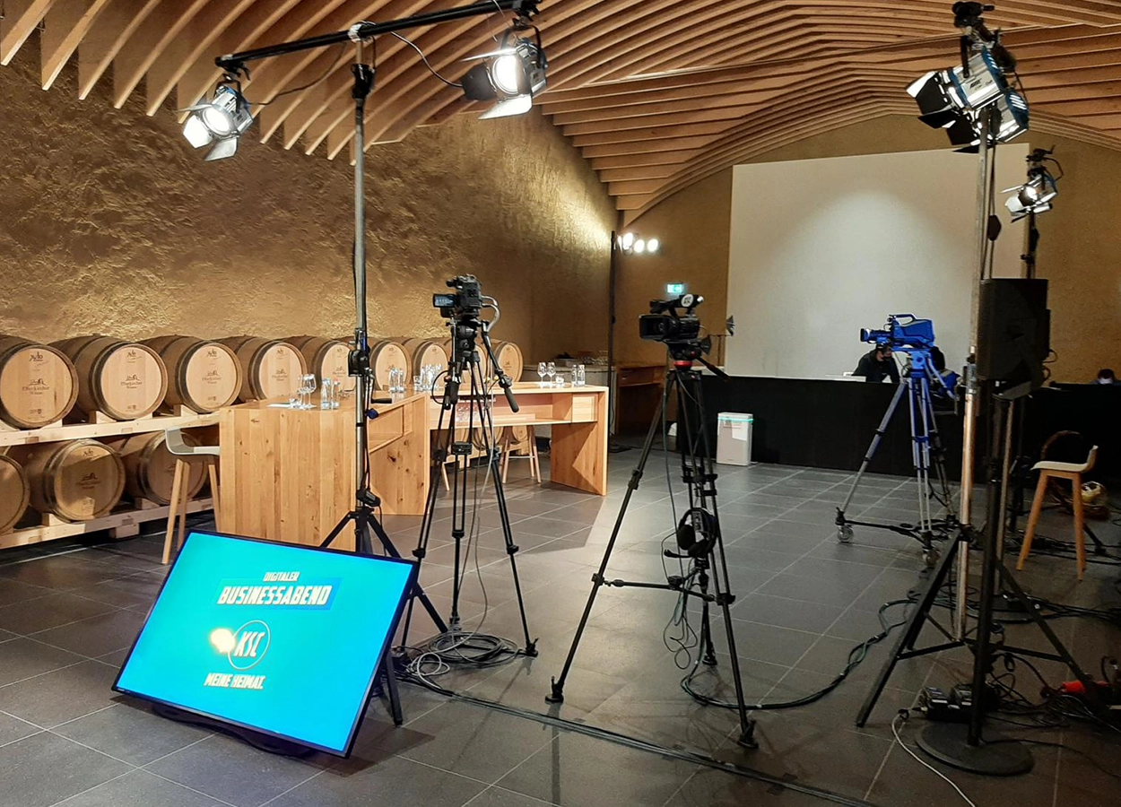 Aufbau der Veranstaltungstechnik im Vinotorium