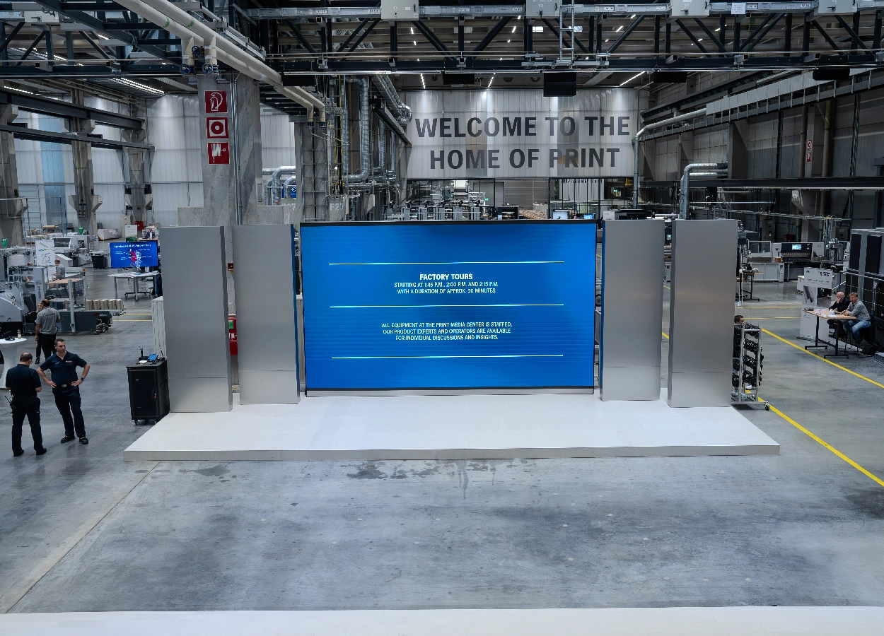 LED-Leinwand bei der Heidelberger Druck