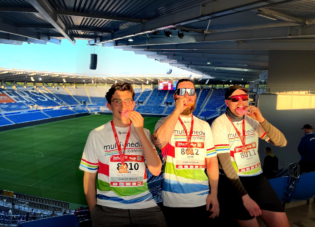 multi-media systeme auf dem B2Run Firmenlauf